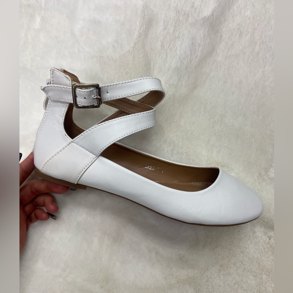 White Criss Cross Flats